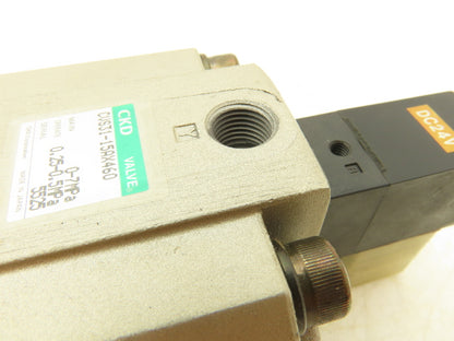 CKD CVS31-15AX460 Coolant Control Valve 24VDC 1/2"npt Air-Operated 7MPa 1000psi