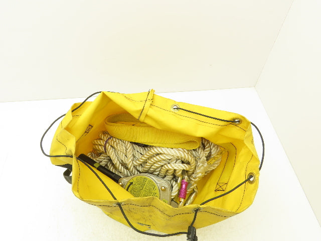 MSA Rose Dynescape 506416 Descender with 50' Rope Lifeline & Escape Belt 300Lb
