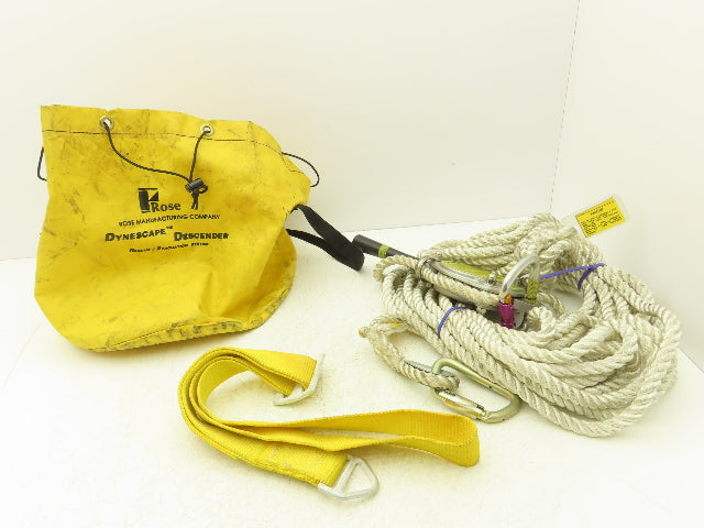 MSA Rose Dynescape 506416 Descender with 50' Rope Lifeline & Escape Belt 300Lb