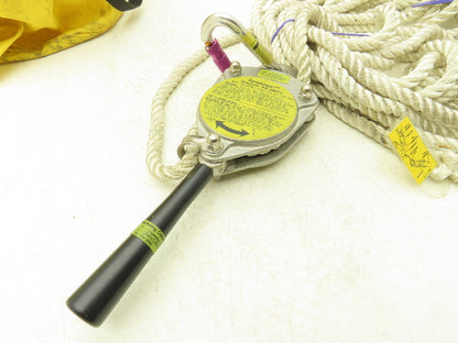 MSA Rose Dynescape 506416 Descender with 50' Rope Lifeline & Escape Belt 300Lb