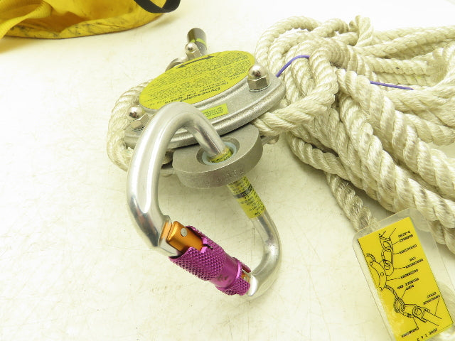 MSA Rose Dynescape 506416 Descender with 50' Rope Lifeline & Escape Belt 300Lb