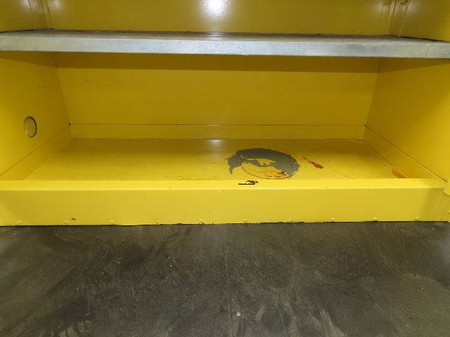Eagle 4510 Flammable Liquid Safety Cabinet Yellow Dual Door 45 Gal Self Closing