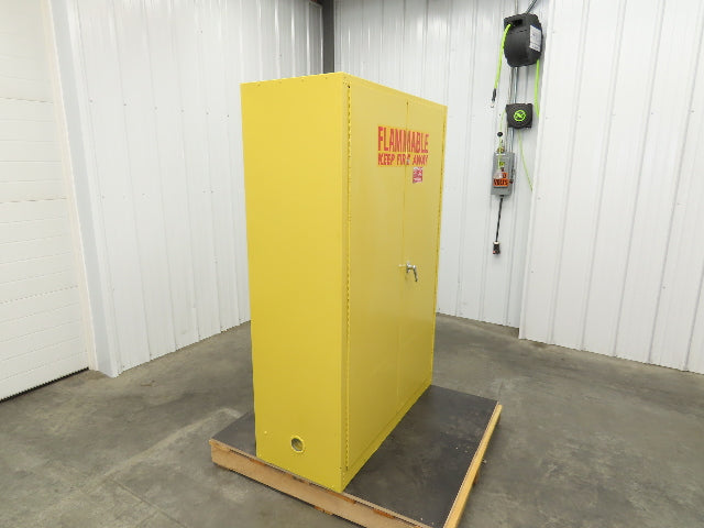 Eagle 4510 Flammable Liquid Safety Cabinet Yellow Dual Door 45 Gal Self Closing