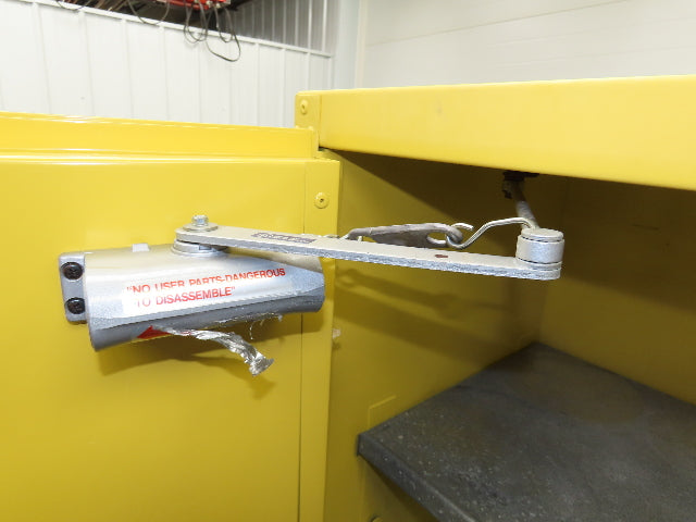 Eagle 4510 Flammable Liquid Safety Cabinet Yellow Dual Door 45 Gal Self Closing
