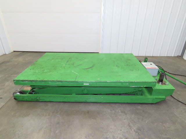 Hydraulic Lift Table 10000lb 5 Ton 102" Travel 78x48" 3Ph 5Hp Leeson Mobile