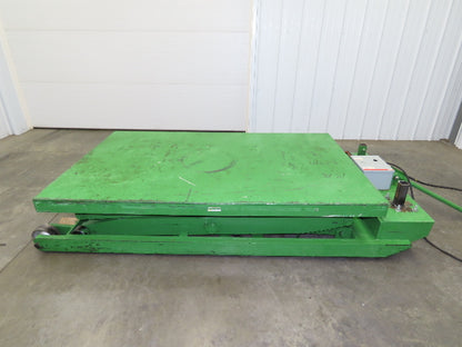Hydraulic Lift Table 10000lb 5 Ton 102" Travel 78x48" 3Ph 5Hp Leeson Mobile