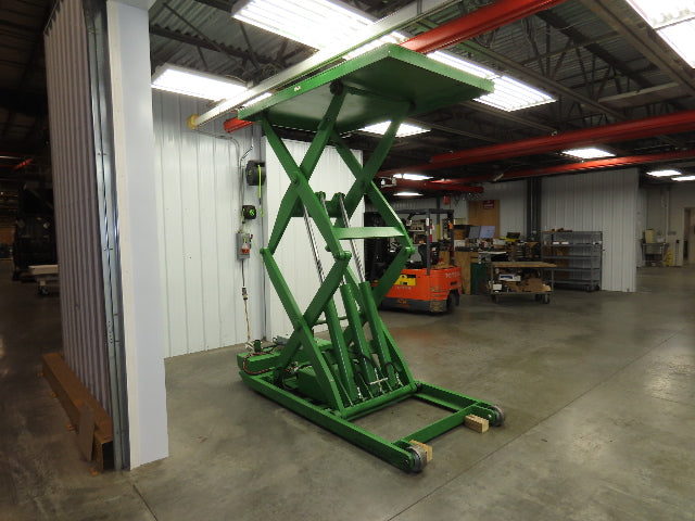 Hydraulic Lift Table 10000lb 5 Ton 102" Travel 78x48" 3Ph 5Hp Leeson Mobile