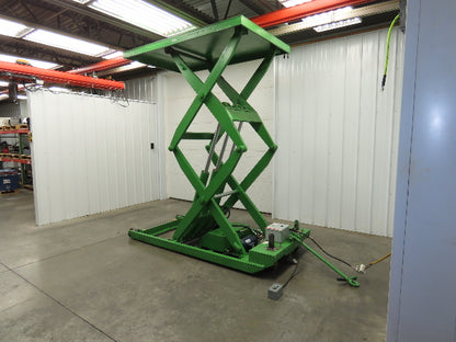 Hydraulic Lift Table 10000lb 5 Ton 102" Travel 78x48" 3Ph 5Hp Leeson Mobile