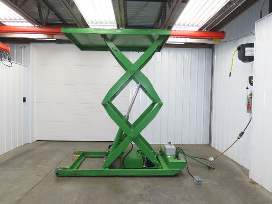 Hydraulic Lift Table 10000lb 5 Ton 102" Travel 78x48" 3Ph 5Hp Leeson Mobile