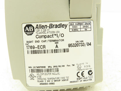 Allen Bradley 1769-PA2 Compact I/O Power Supply Series A W/Terminator End Cap
