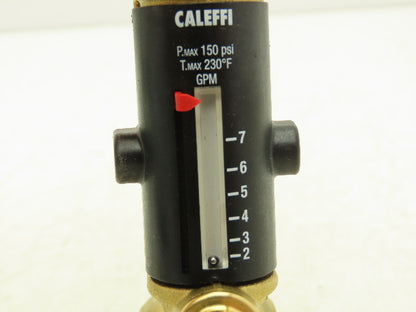 Caleffi 132552A QuickSetter Balancing Valve w/Flow Meter 2-7GPM 3/4"FNPT 150PSI