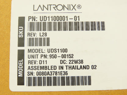 Lantronix UDS1100 Serial to Ethernet Adapter Device Server Module 950-00152