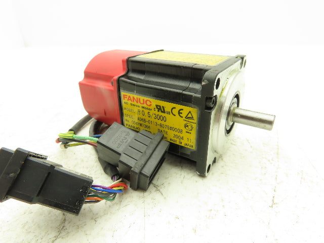 Fanuc A06B-0113-B075 AC Servo Motor 0.2kw 3000RPM Encoder A20B-8001-0560