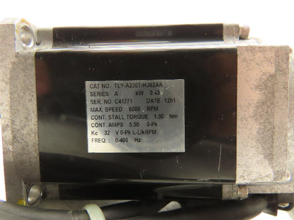 Allen Bradley TLY-A230T-HJ62AA AC Servo Motor 0.45kW 6000 RPM 5.5A