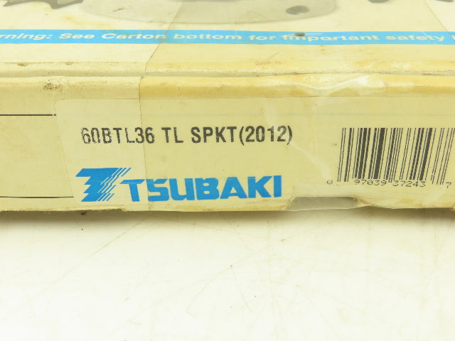 Tsubaki 60BTL36 TL #60 Roller Chain Sprocket 36-Tooth 2012 Taper Lock Bushing