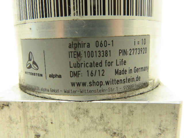 Wittenstein|Alpha Alphira 060-1 Planetary Gearbox 10:1 Reducer 175rpm Inline