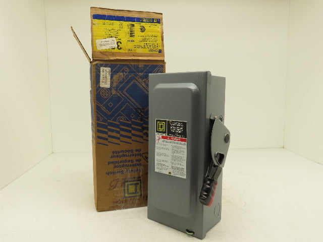 Square D CH361 Safety Disconnect Switch 30A 600V 20HP Fused 3 Pole