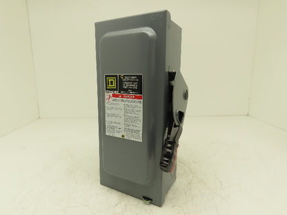 Square D CH361 Safety Disconnect Switch 30A 600V 20HP Fused 3 Pole