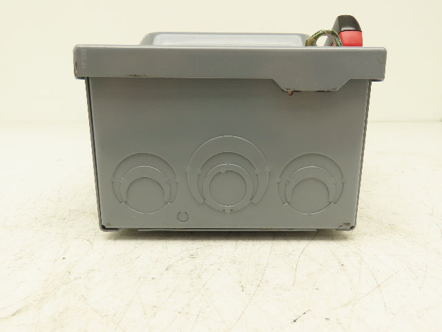 Square D CH361 Safety Disconnect Switch 30A 600V 20HP Fused 3 Pole