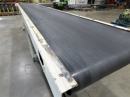 LaRos 34"x 19' Slider Bed Conveyor on Wheels 29"Bed Width 115V 30FPM 36-48"H