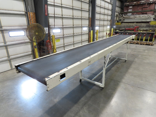 LaRos 34"x 19' Slider Bed Conveyor on Wheels 29"Bed Width 115V 30FPM 36-48"H