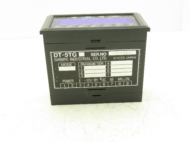Shimpo Industrial DT-5TG-0 Digital Panel Tachometer 85-265VAC/24VDC Scalable