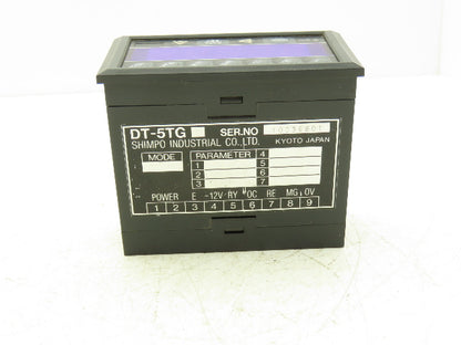 Shimpo Industrial DT-5TG-0 Digital Panel Tachometer 85-265VAC/24VDC Scalable