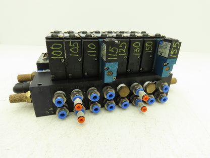 MAC 92 Series MAConnect 8-Station Pneumatic Solenoid Valve Manifold Assembly 24V
