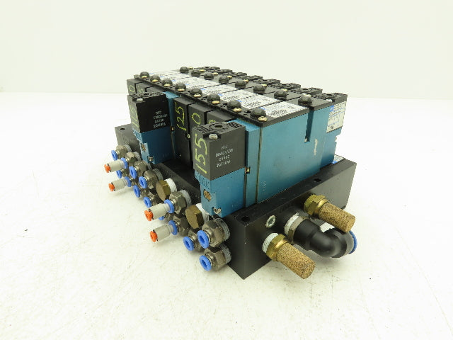 MAC 92 Series MAConnect 8-Station Pneumatic Solenoid Valve Manifold Assembly 24V