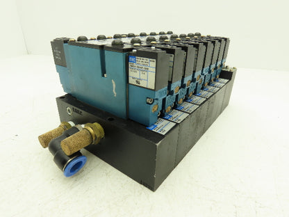 MAC 92 Series MAConnect 8-Station Pneumatic Solenoid Valve Manifold Assembly 24V