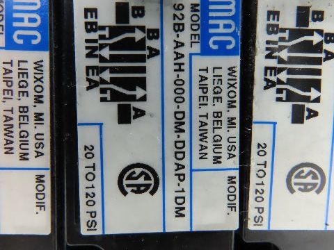 MAC 92 Series MAConnect 8-Station Pneumatic Solenoid Valve Manifold Assembly 24V