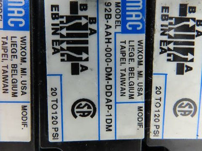 MAC 92 Series MAConnect 8-Station Pneumatic Solenoid Valve Manifold Assembly 24V