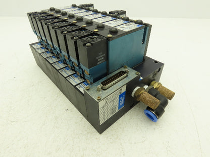 MAC 92 Series MAConnect 8-Station Pneumatic Solenoid Valve Manifold Assembly 24V