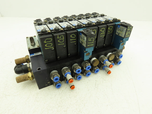 MAC 92 Series MAConnect 8-Station Pneumatic Solenoid Valve Manifold Assembly 24V
