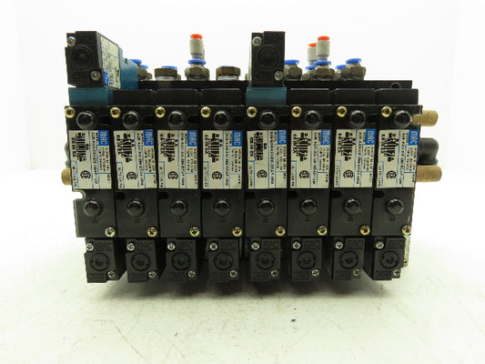 MAC 92 Series MAConnect 8-Station Pneumatic Solenoid Valve Manifold Assembly 24V