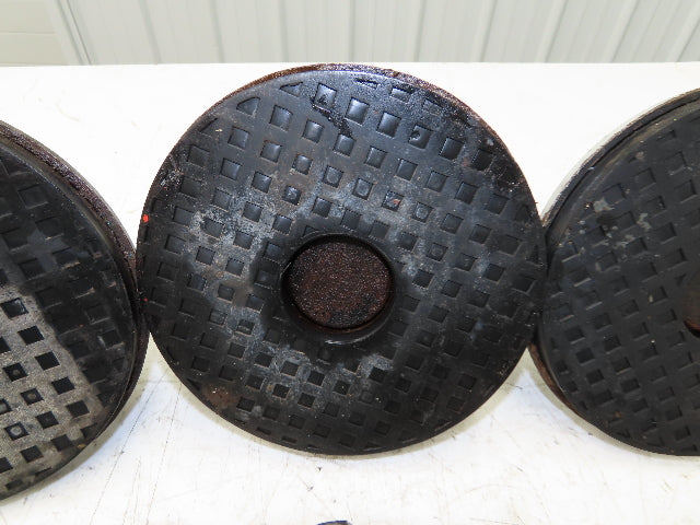 Machine Leveling Feet Rubber Pads 1"Adj Height 4.5"x7.5"OD M20x1.5 Stud Set of 6