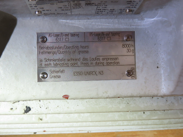 Siemens 1LG6-283-4AA91-Z AC Motor 125Hp 93.3kw 1790RPM 460V 3PH 280M IEC Frame