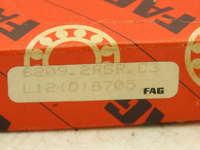 Fag 6209.2RSR.C3 L12 Ball Bearing Sealed 85mm-OD 45mm-ID 19mm-W Lot Of 2