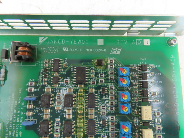 Yaskawa JANCD-YEW01-E Printed Circuit Board Control Interface PCB Card Rev A01