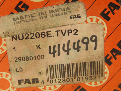 Fag NU2206E.TVP2 Cylindrical Roller Bearing 62mm-OD 32mm-ID 20mm-W