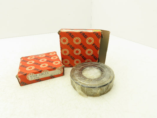 Fag 6310.2ZR.C3 Ball Bearing Double Shielded 50mm-ID 110mm-OD 27mm-W Lot Of 2