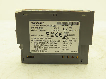 Allen Bradley 1734-OW4 PLC I/O Digital Output Module 24V Ser C FW 3.022 Lot Of 5