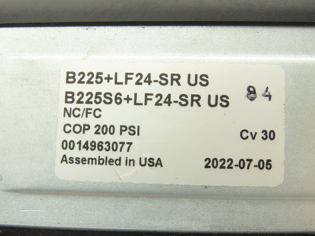 Belimo B225+LF24-SR Electric Actuator 1"Ball Control Valve 600PSI 2-Pos 24VAC/DC