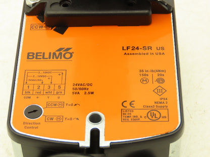 Belimo B225+LF24-SR Electric Actuator 1"Ball Control Valve 600PSI 2-Pos 24VAC/DC