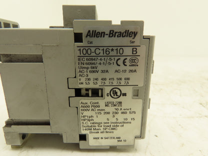 Allen Bradley 100-C16*10 Motor Starter Contactor 120V Coil 600V 32A Lot of 8