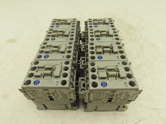 Allen Bradley 100-C16*10 Motor Starter Contactor 120V Coil 600V 32A Lot of 8