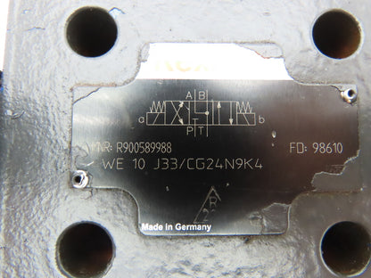 Rexroth 4WE10 J33/CG24N9K4 Hydraulic Directional Control Valve 24V Coil