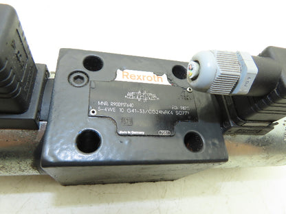 Rexroth 5-4WE10 G41-33/CG24N9K4 Hydraulic Directional Control Valve 24V Coil