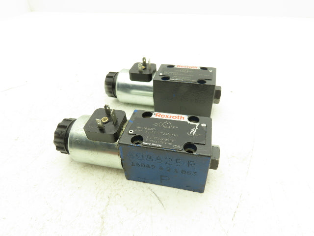 Rexroth 4WE6D62/EG24N9K4 Hydraulic Directional Solenoid Valve 24VDC 4/2 Lot of 2