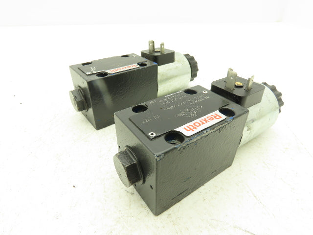 Rexroth 4WE6D62/EG24N9K4 Hydraulic Directional Solenoid Valve 24VDC 4/2 Lot of 2